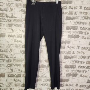 Kenneth Cole Mens Black Super Flex Waistband Slim Fit Dress Pants 32W x 32L
